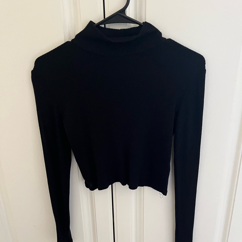 Black mock neck long sleeve